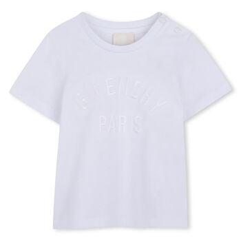 Younger Boys White Logo T-Shirt