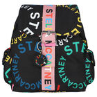 Girls Black Logo Backpack, 1, hi-res