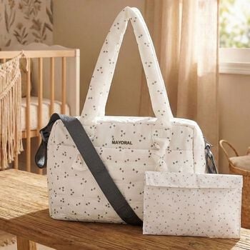 White & Grey Waterproof Baby Changing Bag