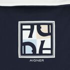 Baby Boys Navy Blue Logo Nest , 2, hi-res