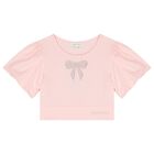Girls Pink Embellished T-Shirt, 1, hi-res
