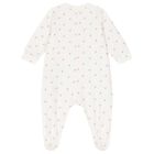 Baby Girls White & Pink Logo Babygrow, 2, hi-res