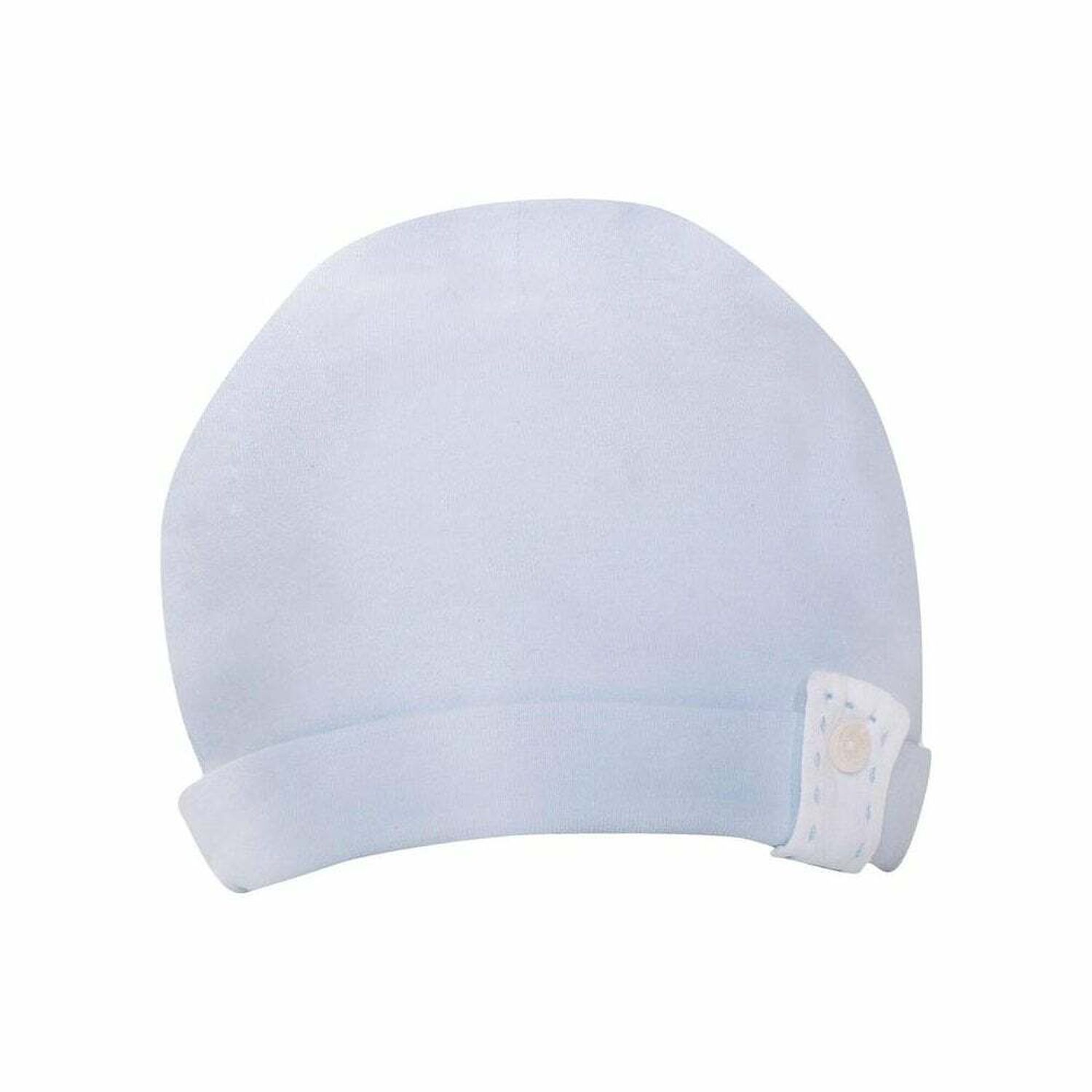 Baby Boys Blue Cotton Hat, 1, hi-res