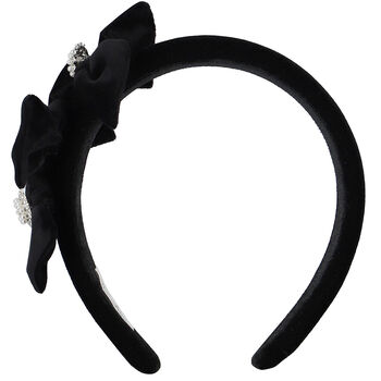 Girls Black Flower Headband