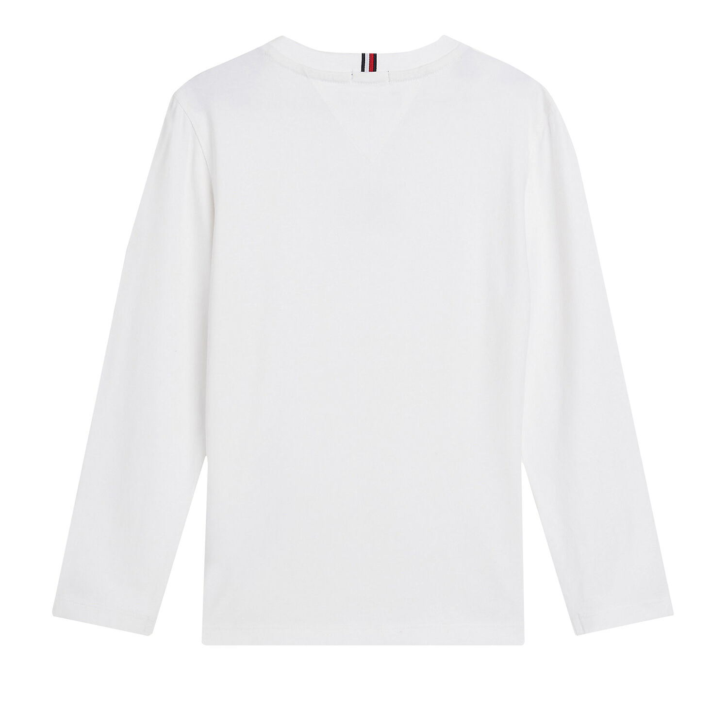 Boys White Logo Long Sleeve Top, 2, hi-res