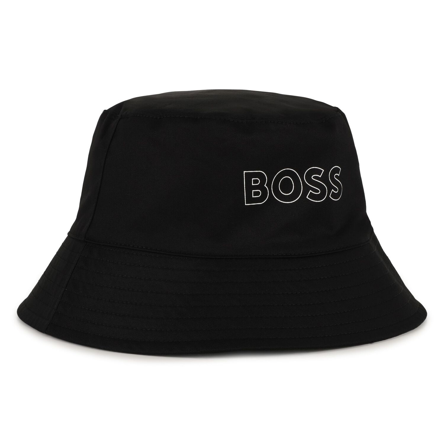 Boys Black Logo Reversible Hat, 1, hi-res