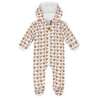 White Bear Logo Padded Babygrow, 2, hi-res