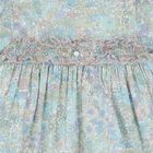 Baby Girls Green & Blue Liberty Dress, 1, hi-res