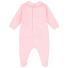 Baby Girls Pink Teddy Bear Logo Babygrow, 5, hi-res