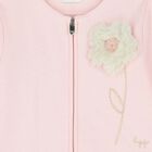 Younger Girls Pink Zip Up Top, 1, hi-res