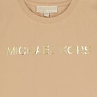 Girls Beige Logo T-Shirt, 3, hi-res