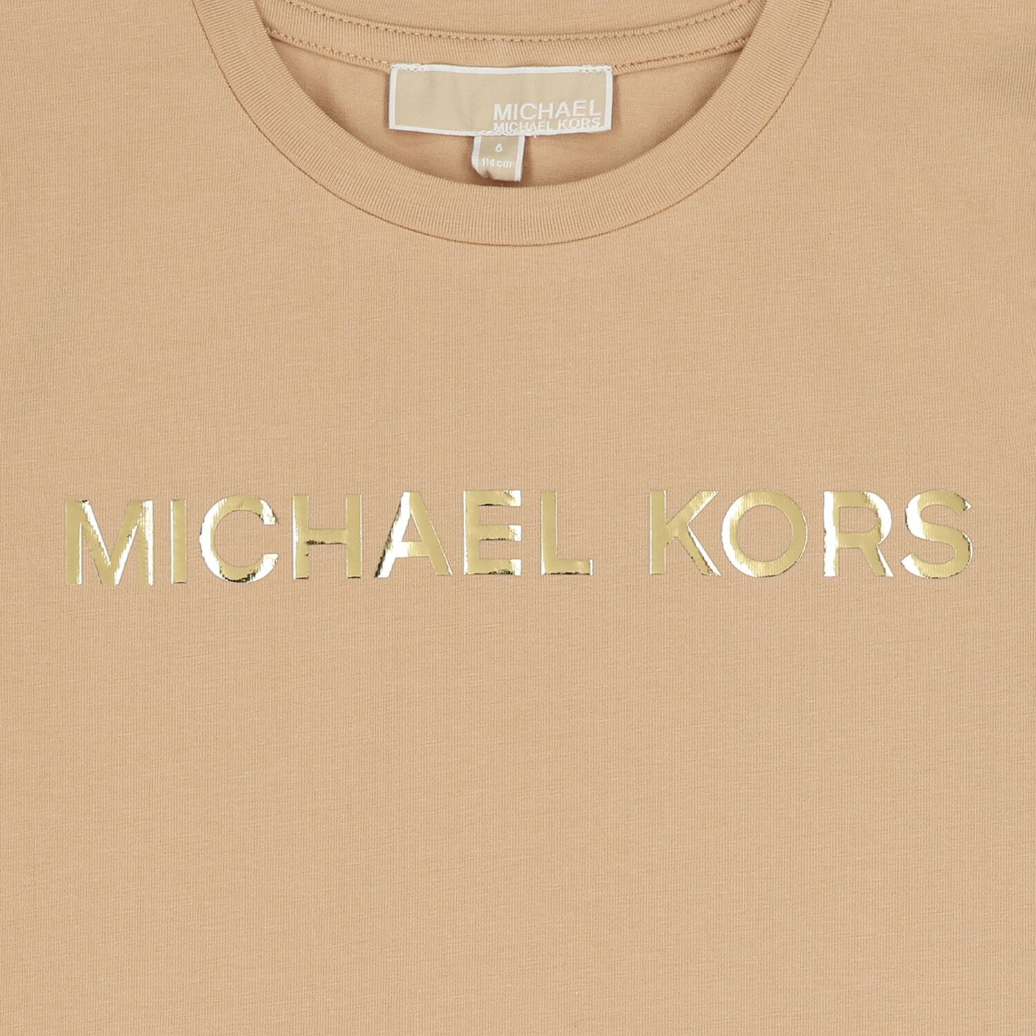 Girls Beige Logo T-Shirt, 3, hi-res