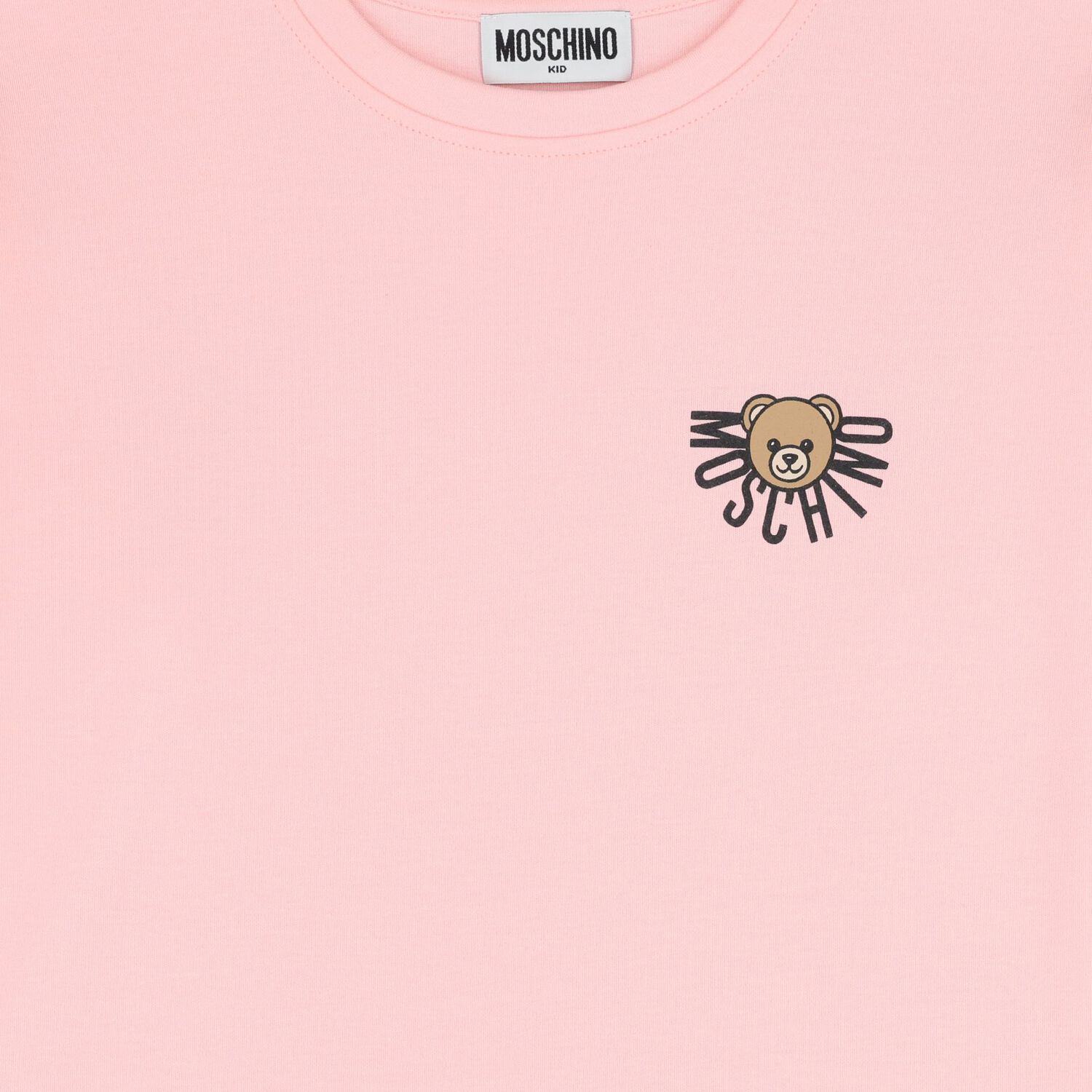 Girls Pink Teddy Bear Logo Dress, 2, hi-res