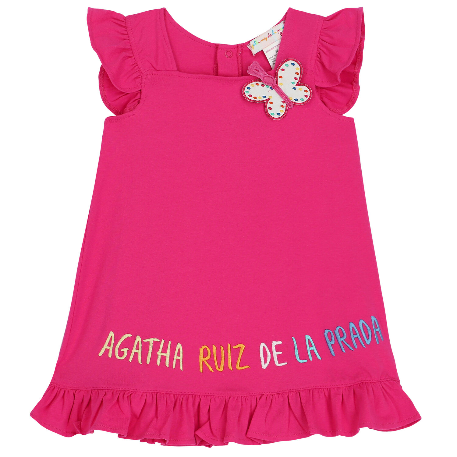Girls Pink Logo Dress, 1, hi-res