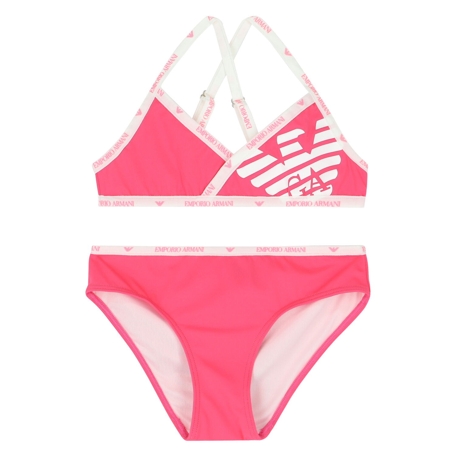 Girls Pink Logo Bikini, 1, hi-res