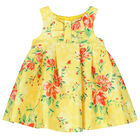 Younger Girls Yellow Floral Dress, 1, hi-res