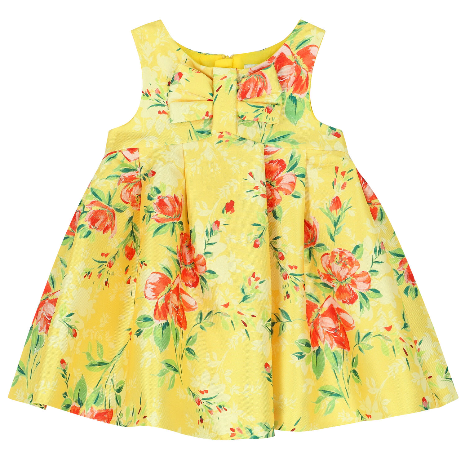 Younger Girls Yellow Floral Dress, 1, hi-res image number null