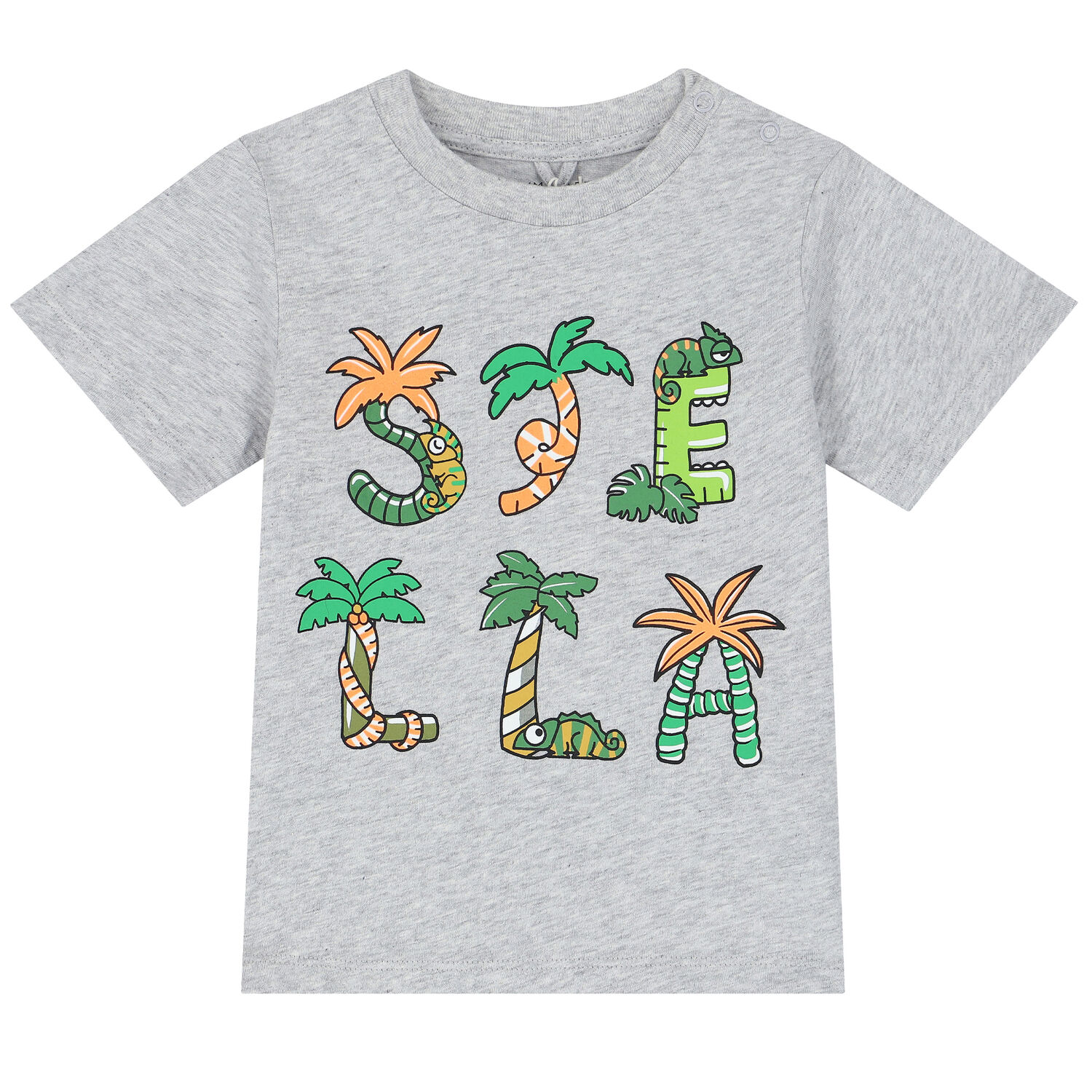 Younger Boys Grey Logo T-Shirt, 1, hi-res