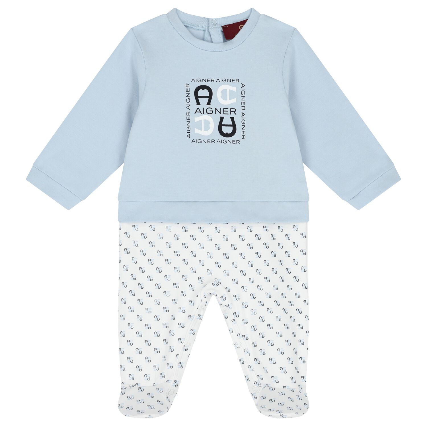 Baby Boys Blue Logo Babygrow, 2, hi-res image number null