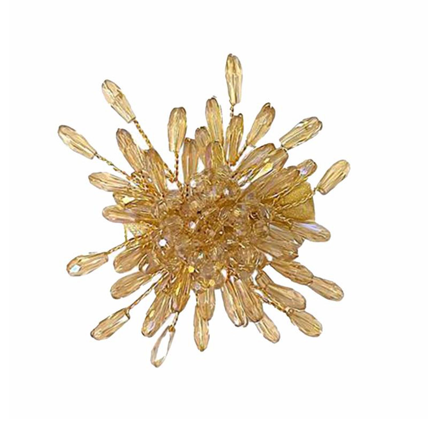 Girls Gold Starburst Crystal Hair Clip, 1, hi-res image number null