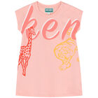 Younger Girls Pink Logo Dress, 1, hi-res