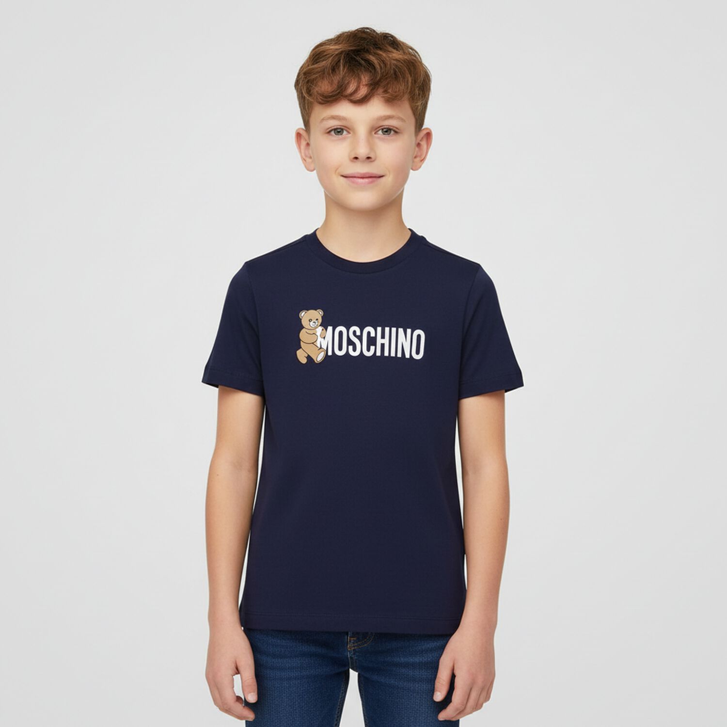Navy Blue Teddy Bear Logo T-Shirt, 2, hi-res