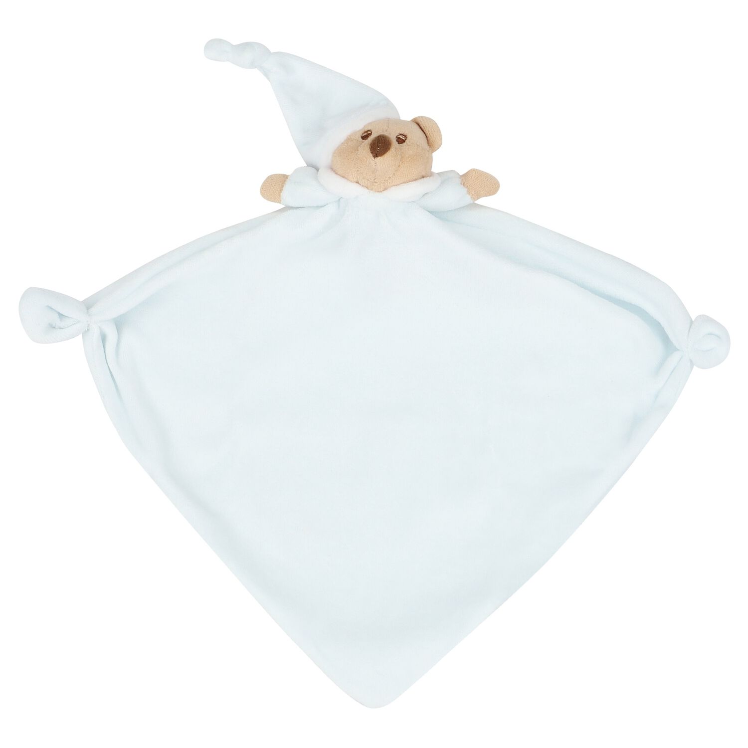 Baby Boys Blue Teddy Bear Doudou Comforter, 1, hi-res