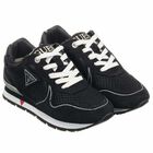 Boys Black Logo Trainers, 1, hi-res