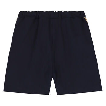 Boys Navy Cotton Shorts