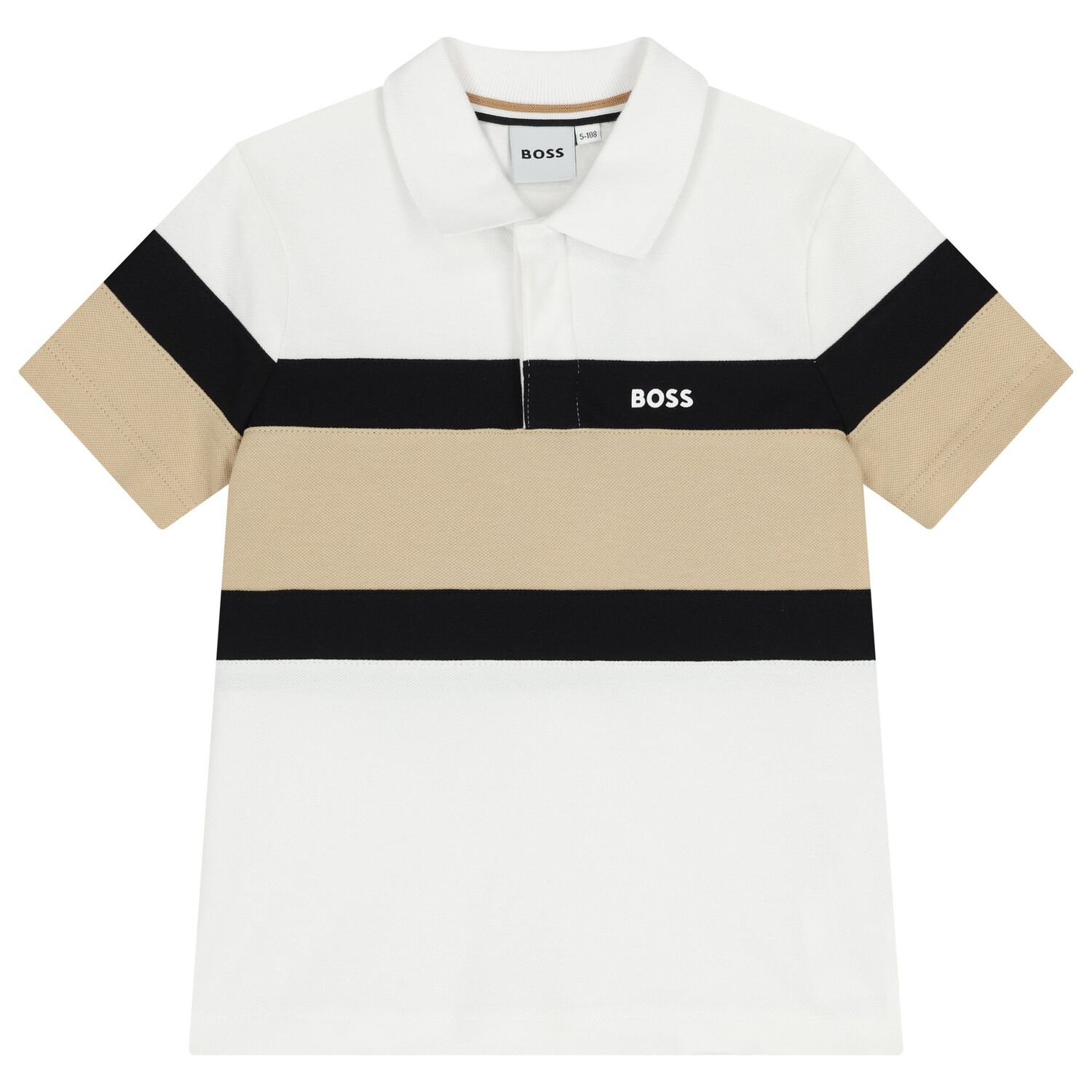 Boys White & Black Logo Shorts Set, 1, hi-res