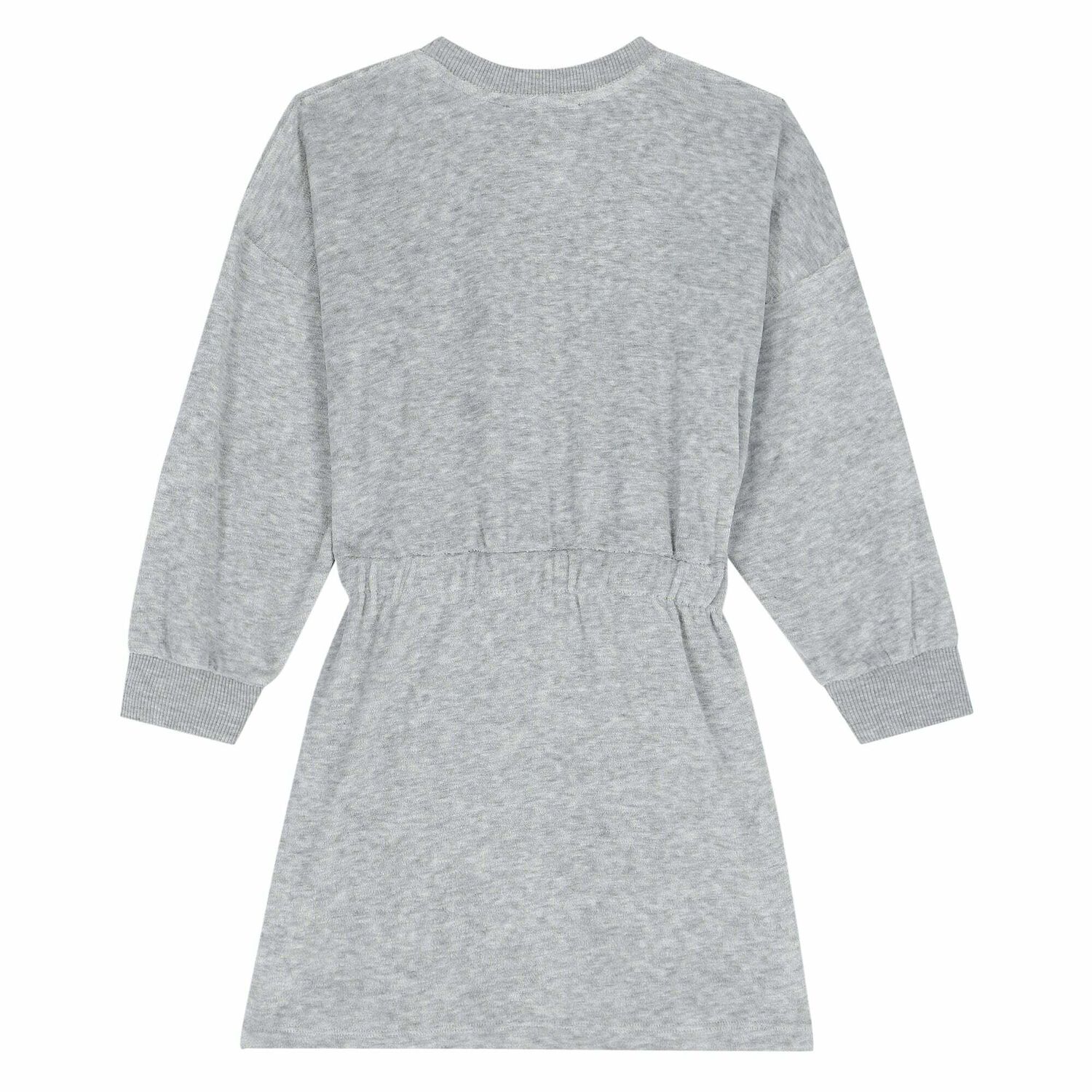 Girls Grey Logo Dress, 1, hi-res