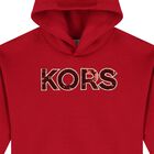 Girls Red Logo Hooded Top, 1, hi-res