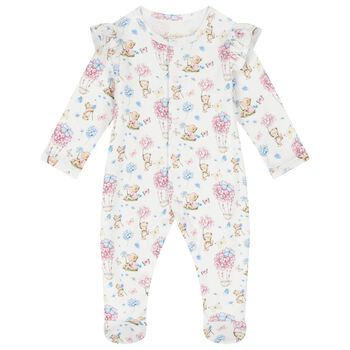 Baby Girls White Azalia Babygrow