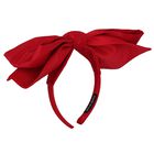 Girls Red Bow Headband, 1, hi-res