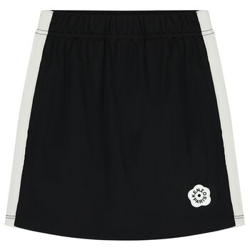 Girls Black Logo Skirt