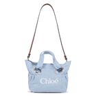 Girls Mini Me Blue Logo Tote Bag, 2, hi-res