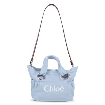 Girls Mini Me Blue Logo Tote Bag