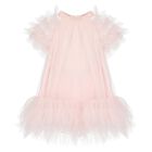 Baby Girls Pink Ruffled Tulle Dress Set, 1, hi-res