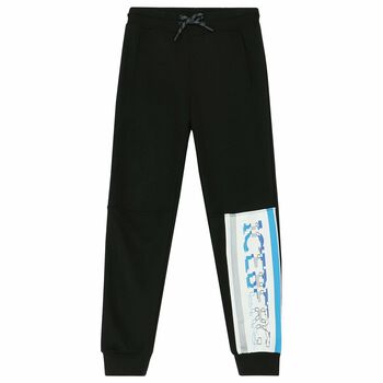 Boys Black Logo Joggers