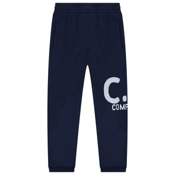 Boys Navy Blue Logo Joggers