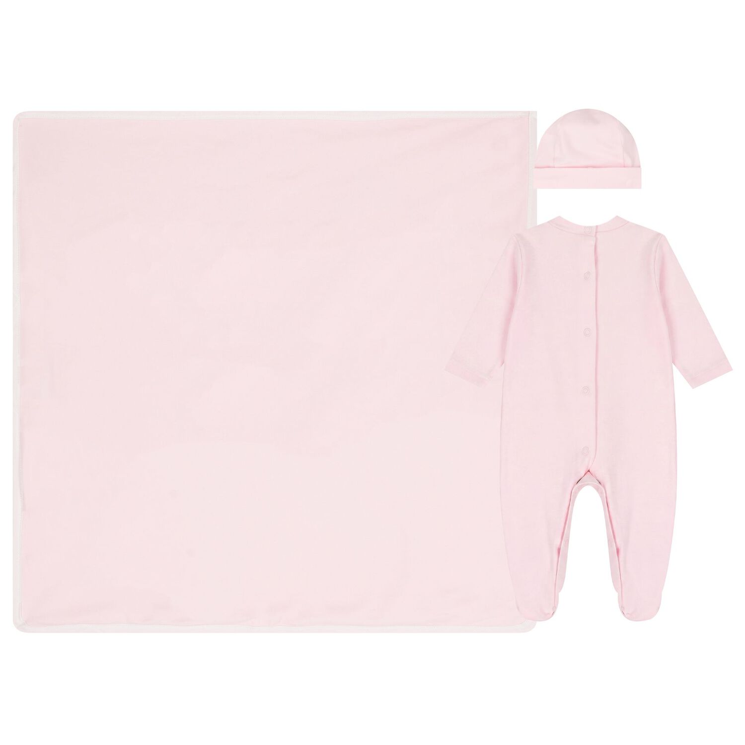 Baby Girls Pink Smocked Babygrow Gift Set, 3, hi-res