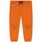 Younger Boys Ivory, Orange & Navy Blue 3 Piece Tracksuit, 1, hi-res