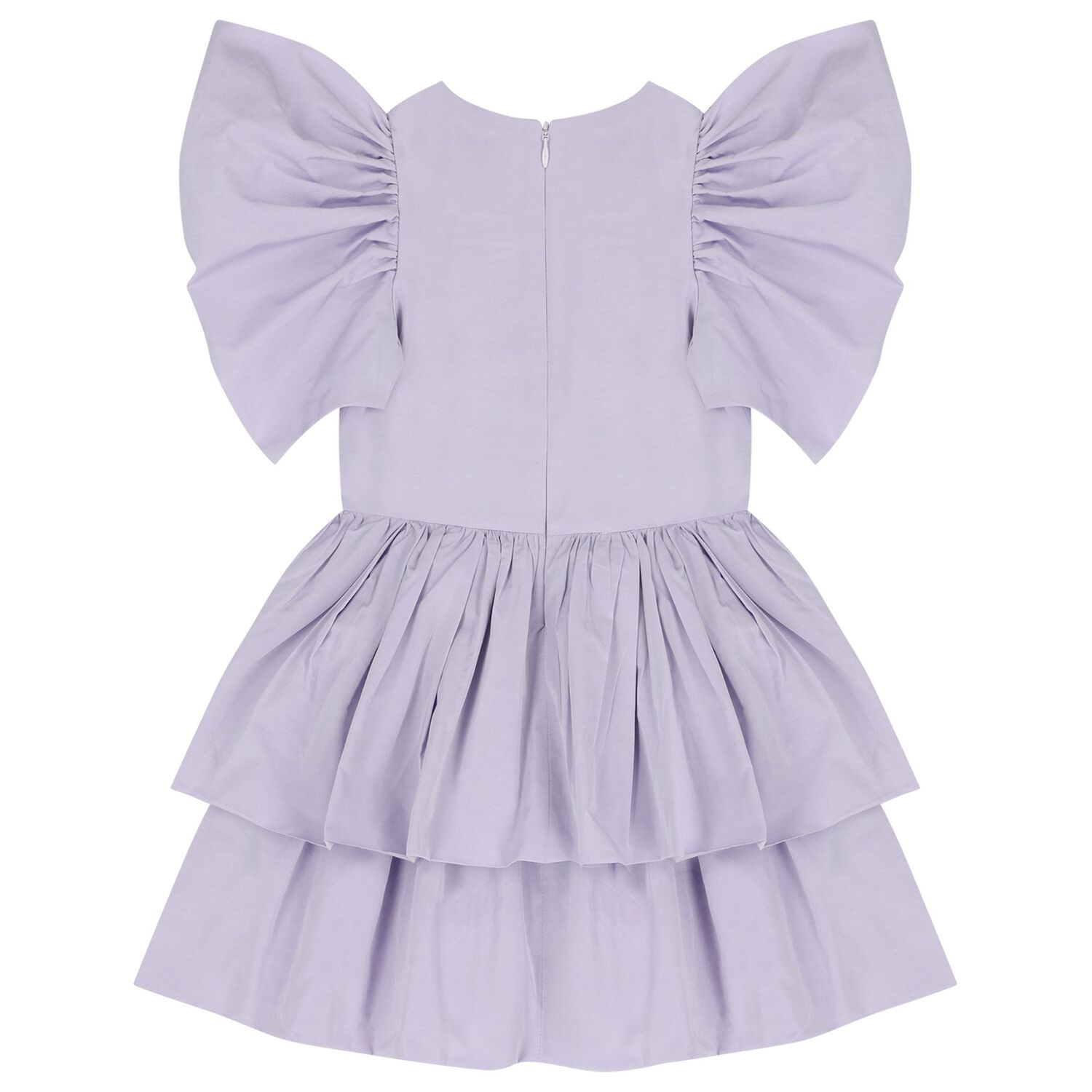 Girls Purple Logo Tiered Dress, 1, hi-res