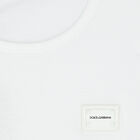 Boys White Logo Plaque T-Shirt, 1, hi-res