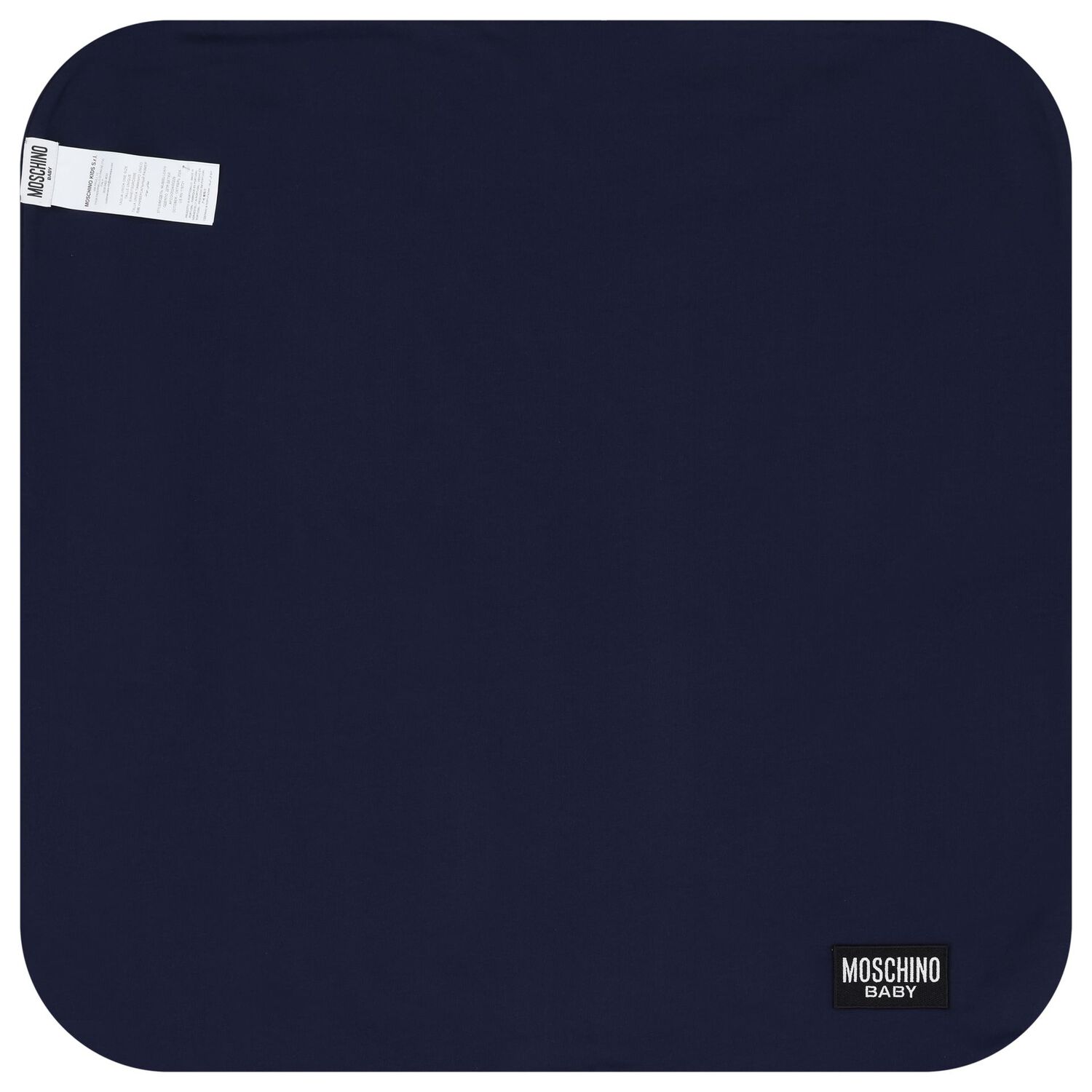 Navy Blue Teddy Bear Logo Baby Blanket, 3, hi-res