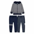 Boys Navy & Grey 3-Piece Tracksuit, 3, hi-res
