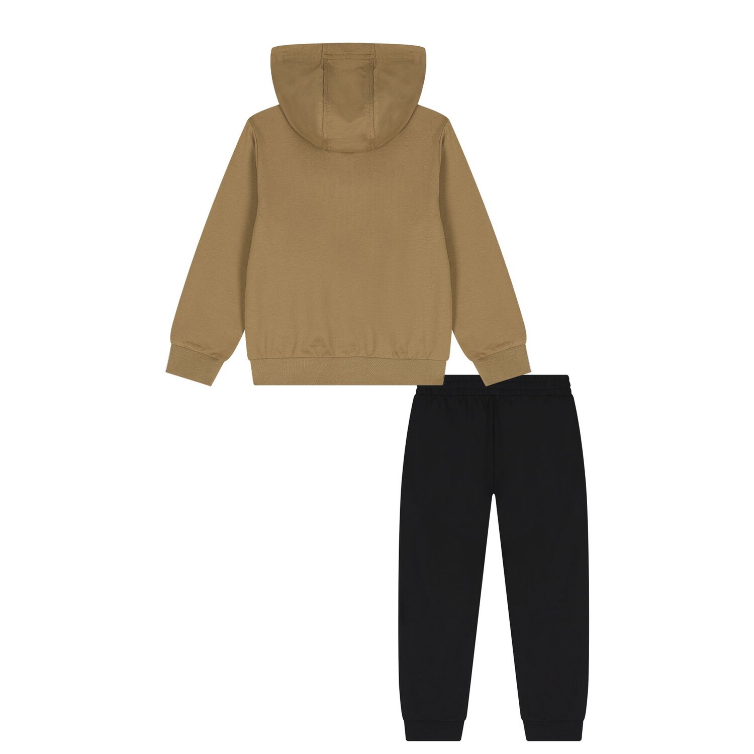 Boys Beige & Black Logo Tracksuit, 3, hi-res