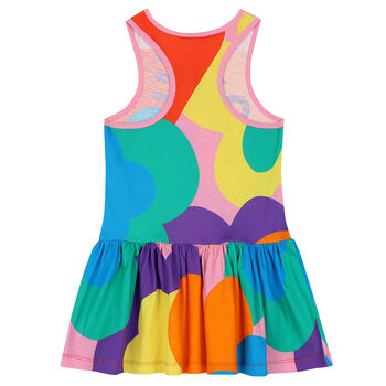 Girls Multi-Colored Abstract Dress