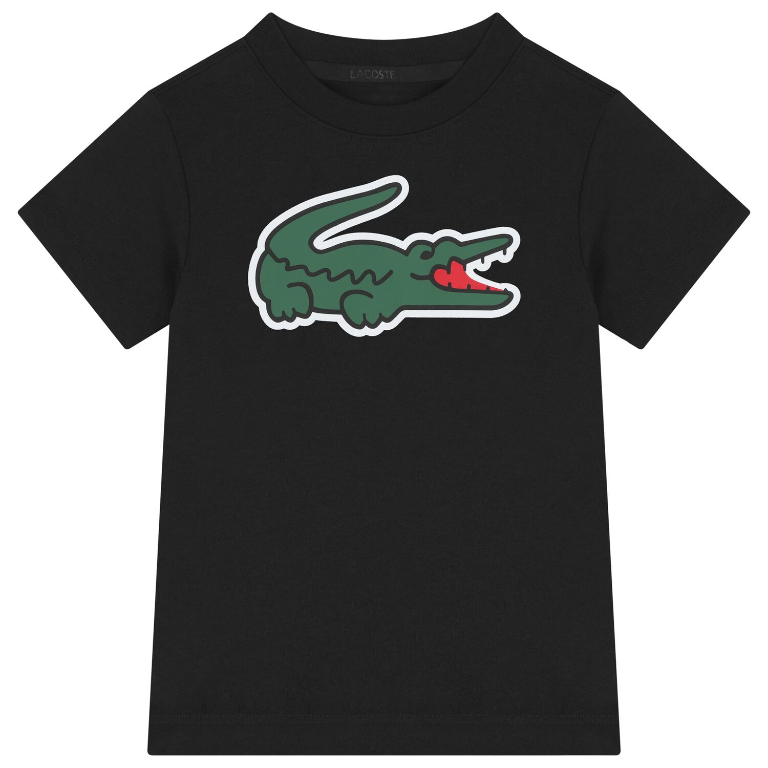 Boys Black Logo T-Shirt, 1, hi-res