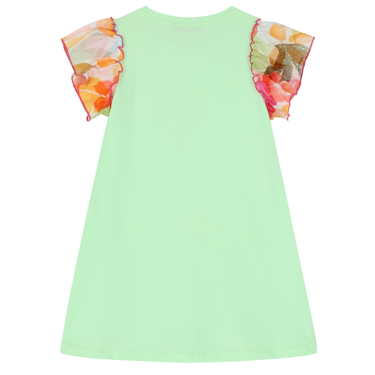 Girls Green Logo Bag Dress, 1, hi-res